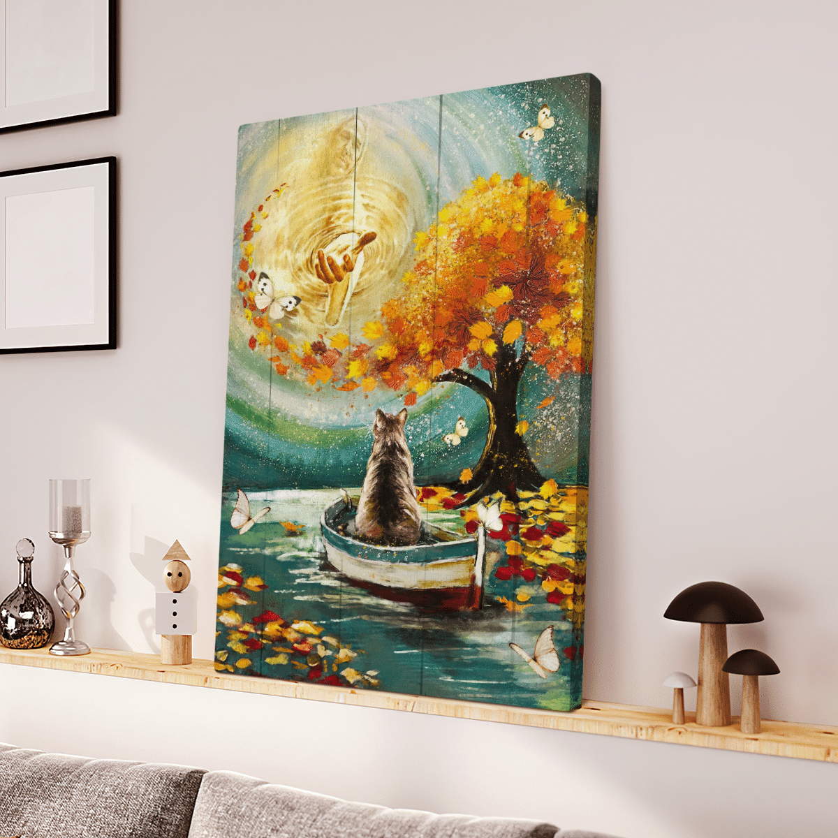 Hand Of God, Fall, Cat, Boat, Fall Tree, God Canvas, Christian Wall Art, Home Decor