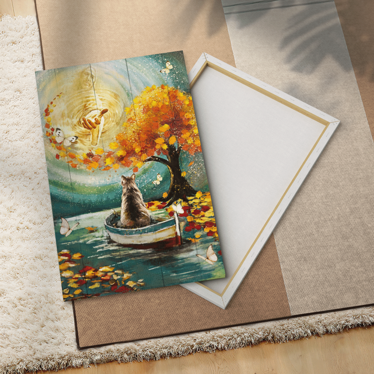 Hand Of God, Fall, Cat, Boat, Fall Tree, God Canvas, Christian Wall Art, Home Decor