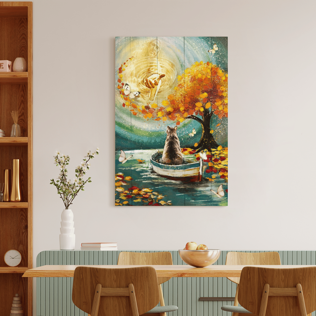 Hand Of God, Fall, Cat, Boat, Fall Tree, God Canvas, Christian Wall Art, Home Decor
