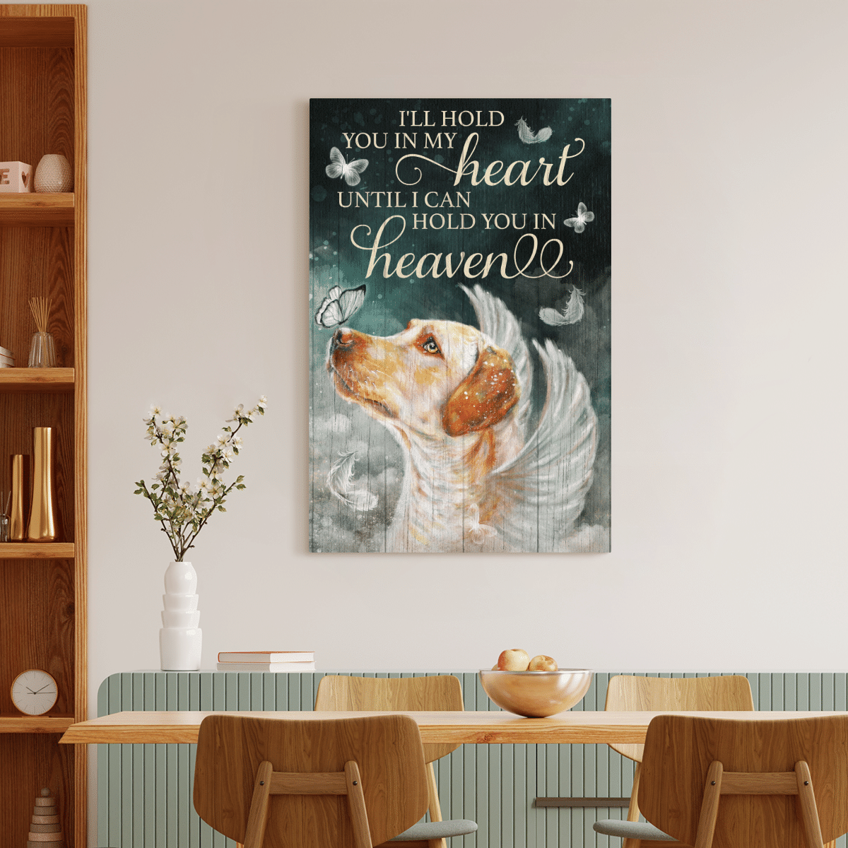 I'Ll Hold You In My Heart Until I Can Hold You In Heaven, Labrador Retriever, God Canvas, Christian Wall Art