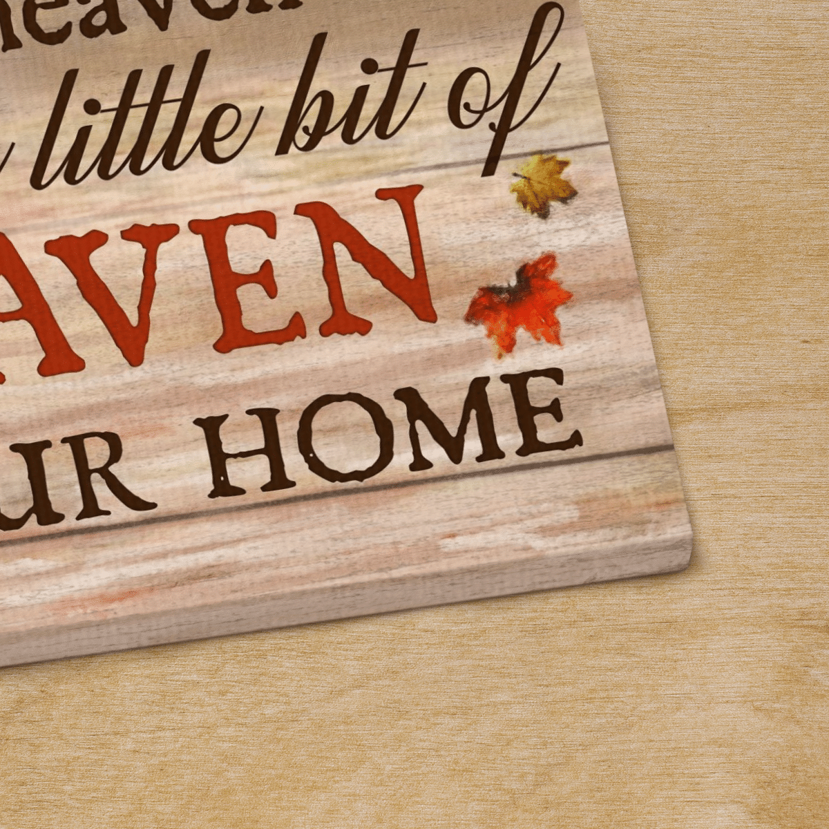 Because Someone We Love Is In Heaven, There'S A Little Bit Of Heaven In Our Home, Cardinal, Fall, God Canvas, Christian Wall Art