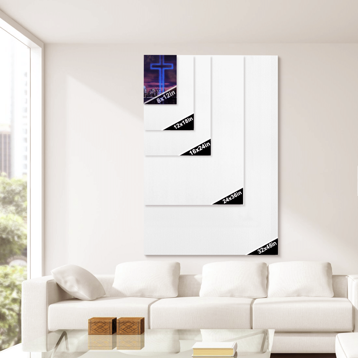 Jesus Cross, World Trade Center Building, God Canvas, Christian Wall Art, Home Decor