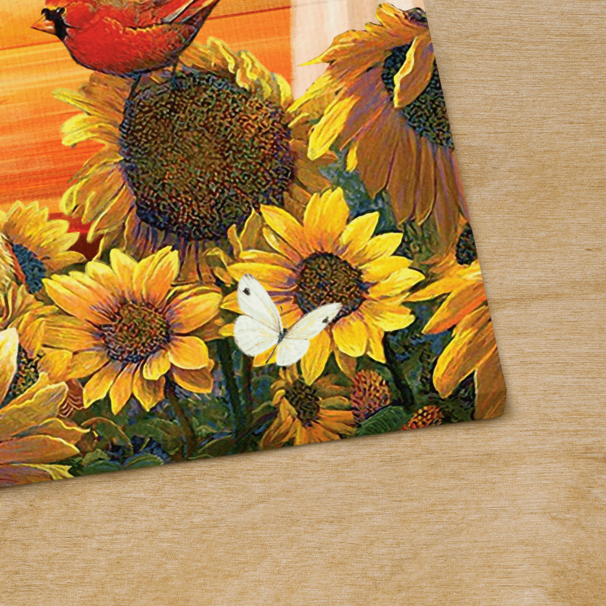 Refresh Your Mind, Delete Your Worries, Save The Happy Moments, Sunflower, Cardinal, God Canvas, Christian Wall Art