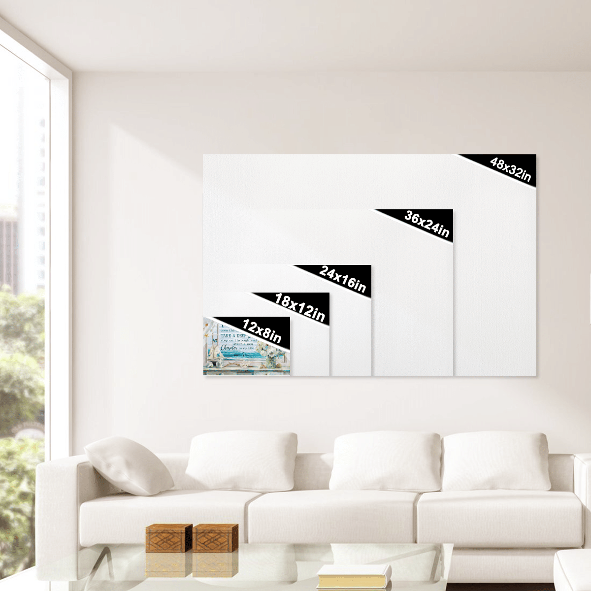 Today I Close The Door To The Past, Open The Door To The Future, Take A Deep Breath, Start A New Chapter In My Life, Beach, Flower, God Canvas, Christian Wall Art