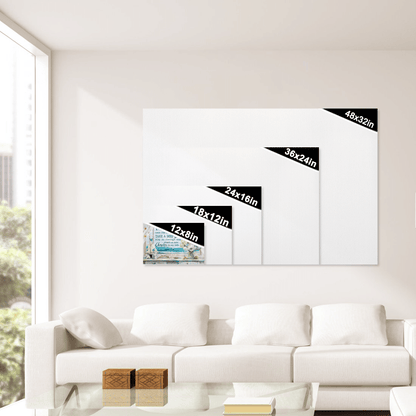 Today I Close The Door To The Past, Open The Door To The Future, Take A Deep Breath, Start A New Chapter In My Life, Beach, Flower, God Canvas, Christian Wall Art