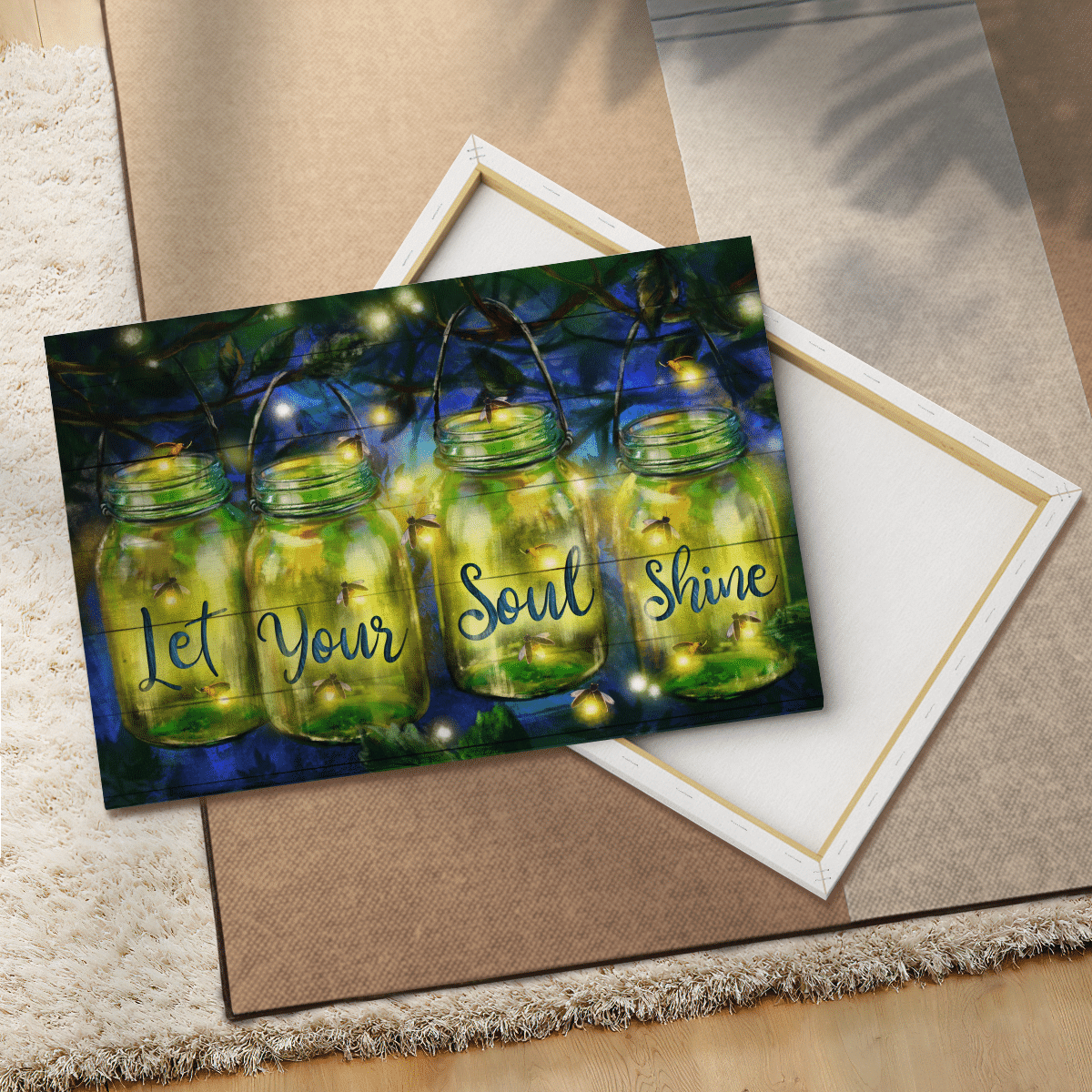 Let Your Soul Shine, Firefly, Beautiful Night, God Canvas, Christian Wall Art