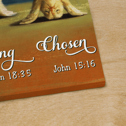 God Says You Are, Funny Chicken, Farm Painting, God Canvas, Christian Wall Art