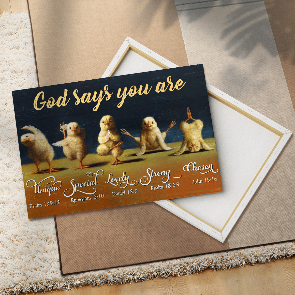 God Says You Are, Funny Chicken, Farm Painting, God Canvas, Christian Wall Art