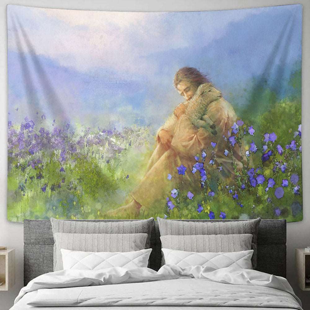 A Painting Of Comforter Christ - Christian Tapestry Wall Hanging - Biblical Tapestries -  Religious Wall Decor - Ciaocustom