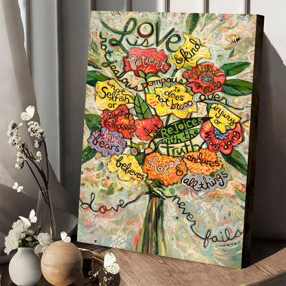 Love Is Patient Canvas Posters - Religious Wall Decor - Ciaocustom