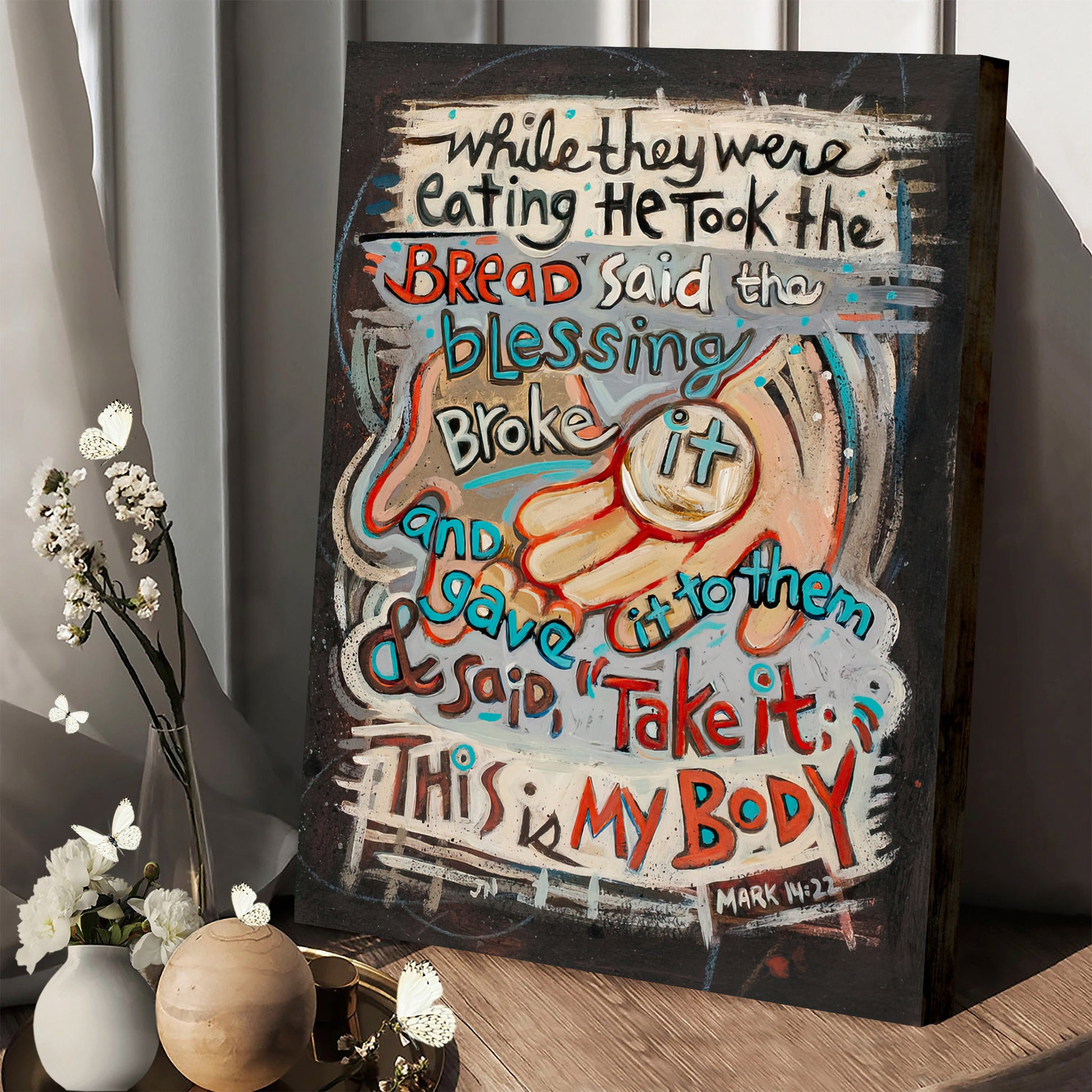 Mark 14:22 This Is My Body Canvas Posters - Bible Verse Wall Art - Ciaocustom