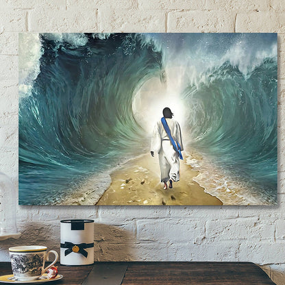 Jesus Walking Through The Water - Jesus Pictures - Christian Wall Art Prints - Best Prints For Home - Gift For Christian - Ciaocustom