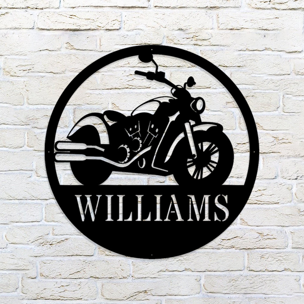 Metal Art Motorcycle - Personalized Garage Signs - Gifts For The Motorcycle Lover - Garage Decor
