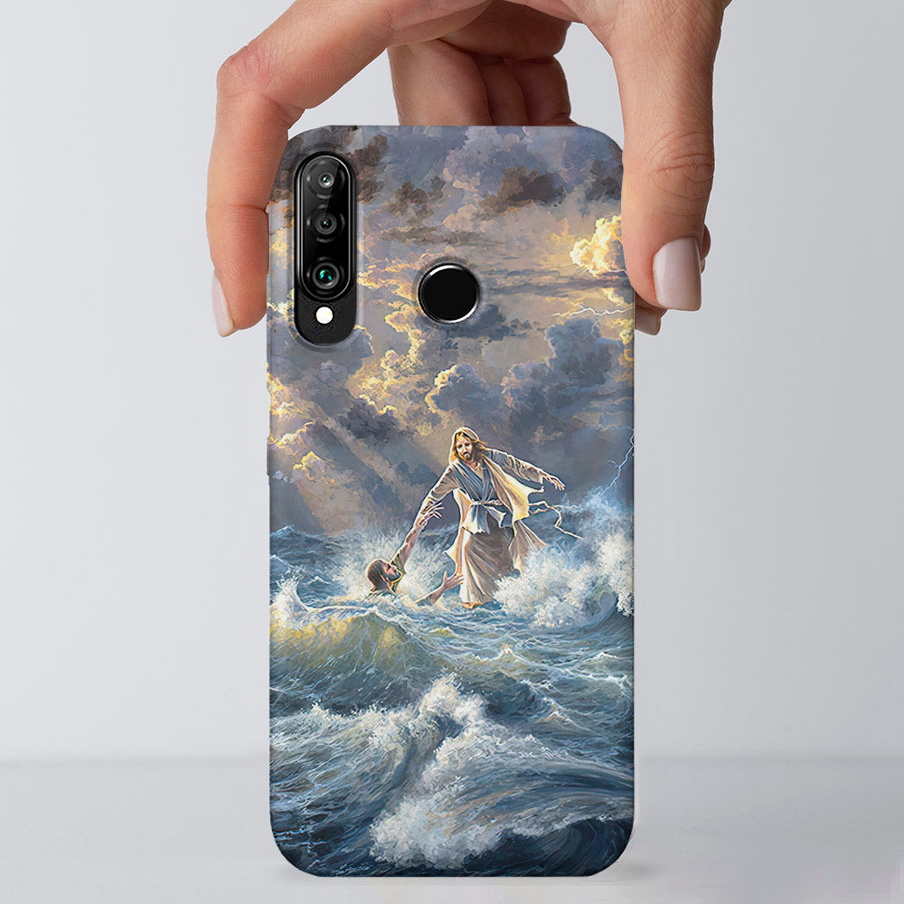 Jesus Saves Peter From Drowning - Christian Phone Case - Jesus Phone Case - Religious Phone Case - Ciaocustom