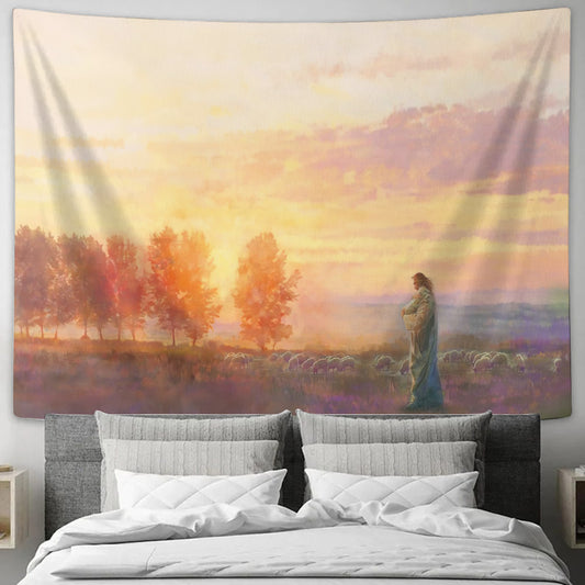Eventide Jesus Christ Painting - Christian Tapestry Wall Hanging - Biblical Tapestries -  Religious Wall Decor - Ciaocustom