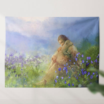 A Painting Of Comforter Christ - Christian Tapestry Wall Hanging - Biblical Tapestries - Religious Wall Decor - Ciaocustom