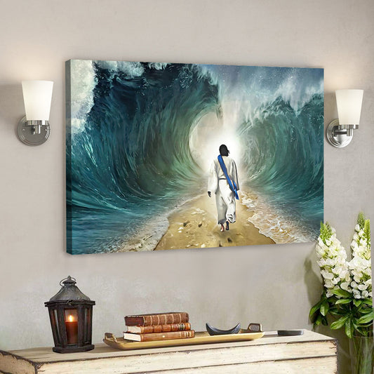 Jesus Walking Through The Water - Jesus Pictures - Christian Wall Art Prints - Best Prints For Home - Gift For Christian - Ciaocustom