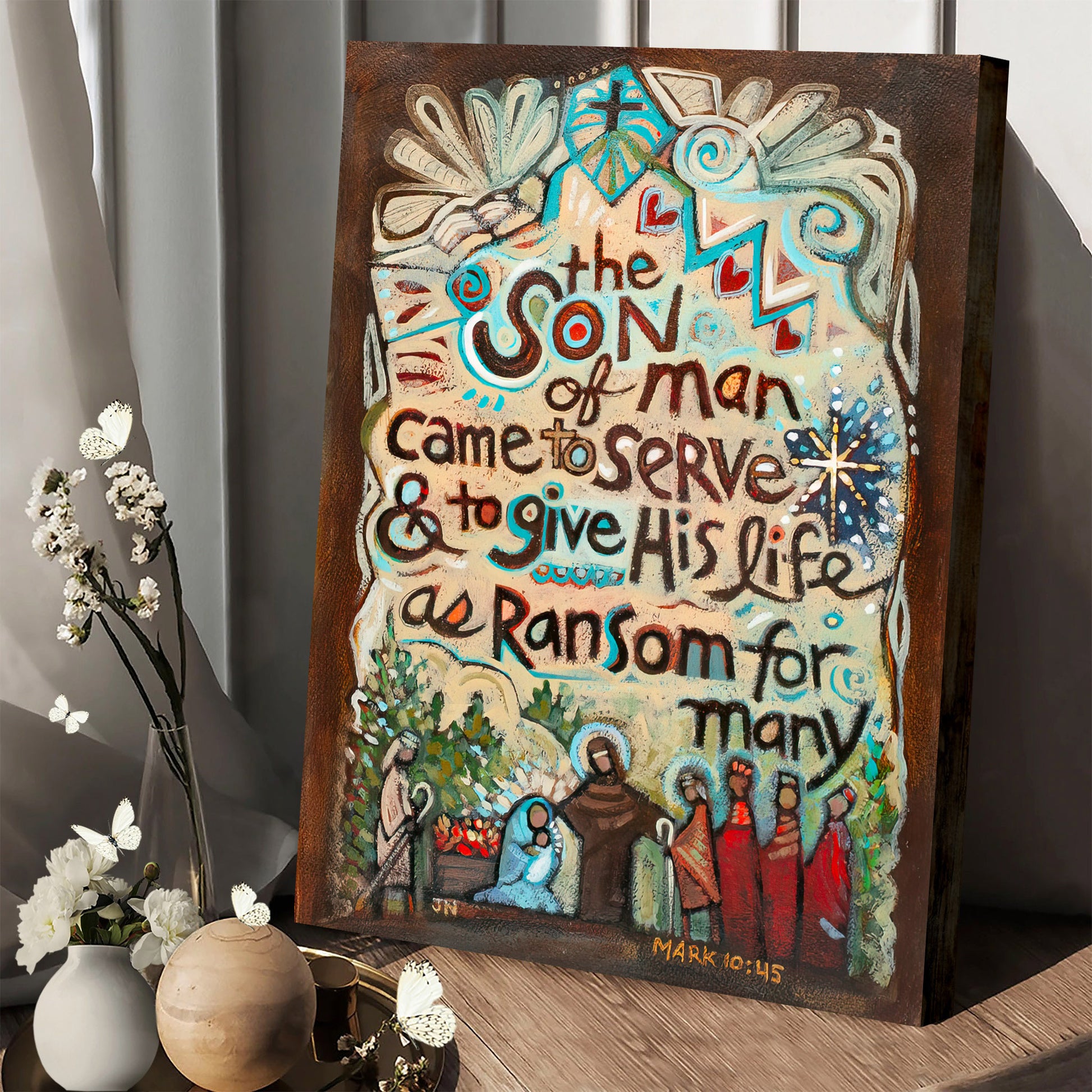 Mark 10:45 Son of Man Canvas Posters - Bible Verse Wall Art - Ciaocustom