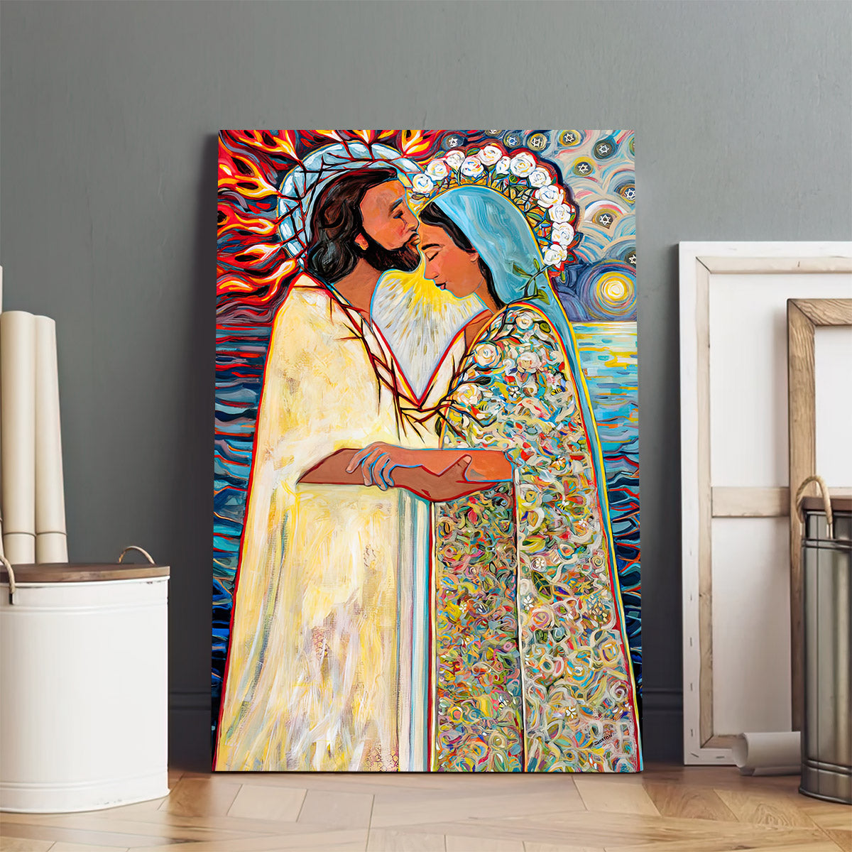 Mary Is Crowned Queen Of Heaven Canvas - Religious Posters - Ciaocustom