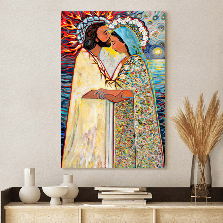 Mary Is Crowned Queen Of Heaven Canvas - Religious Posters - Ciaocustom