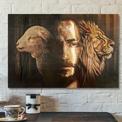 Lion - Jesus Canvas 76 - Christian Gift - Jesus Canvas Painting - Jesus Poster - Jesus Canvas Art - Wall Art - Scripture Canvas - Ciaocustom