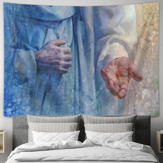 Do You Trust Me Painting - Christian Tapestry Wall Hanging - Biblical Tapestries -  Religious Wall Decor - Ciaocustom