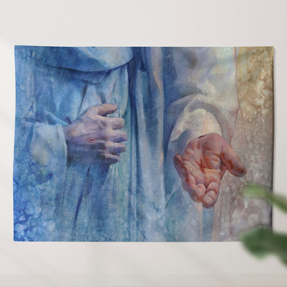 Do You Trust Me Painting - Christian Tapestry Wall Hanging - Biblical Tapestries - Religious Wall Decor - Ciaocustom