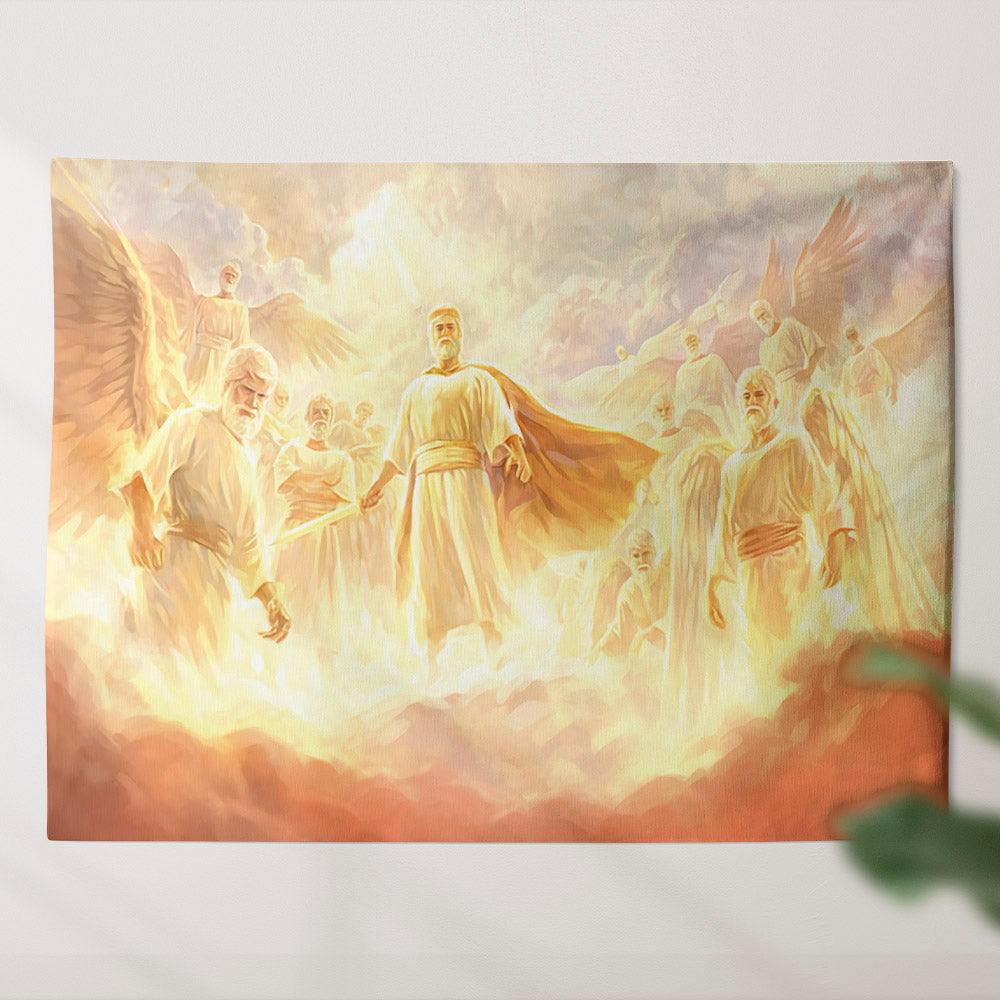 Angel Warrior Of God Painting - Christian Tapestry Wall Hanging - Biblical Tapestries - Religious Wall Decor - Ciaocustom