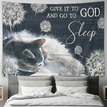 Given It To God And Go To Sleep - Christian Tapestry Wall Hanging - Christian Tapestry -  Religious Wall Decor - Ciaocustom