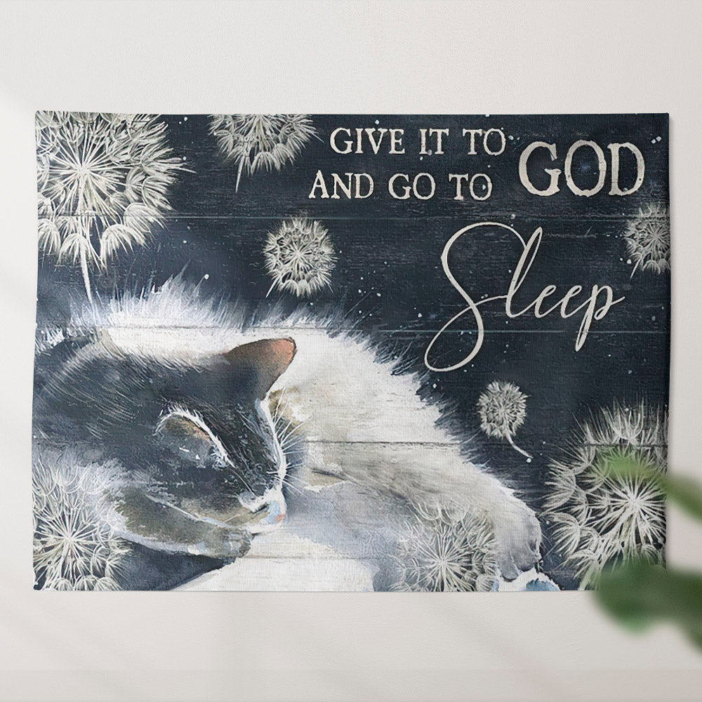 Given It To God And Go To Sleep - Christian Tapestry Wall Hanging - Christian Tapestry - Religious Wall Decor - Ciaocustom