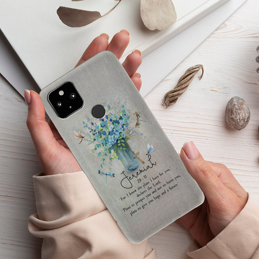 Jeremiah 29:11 - Dragonfly and Flowers - Christian Phone Case - Religious Phone Case - Faith Phone Case - Ciaocustom