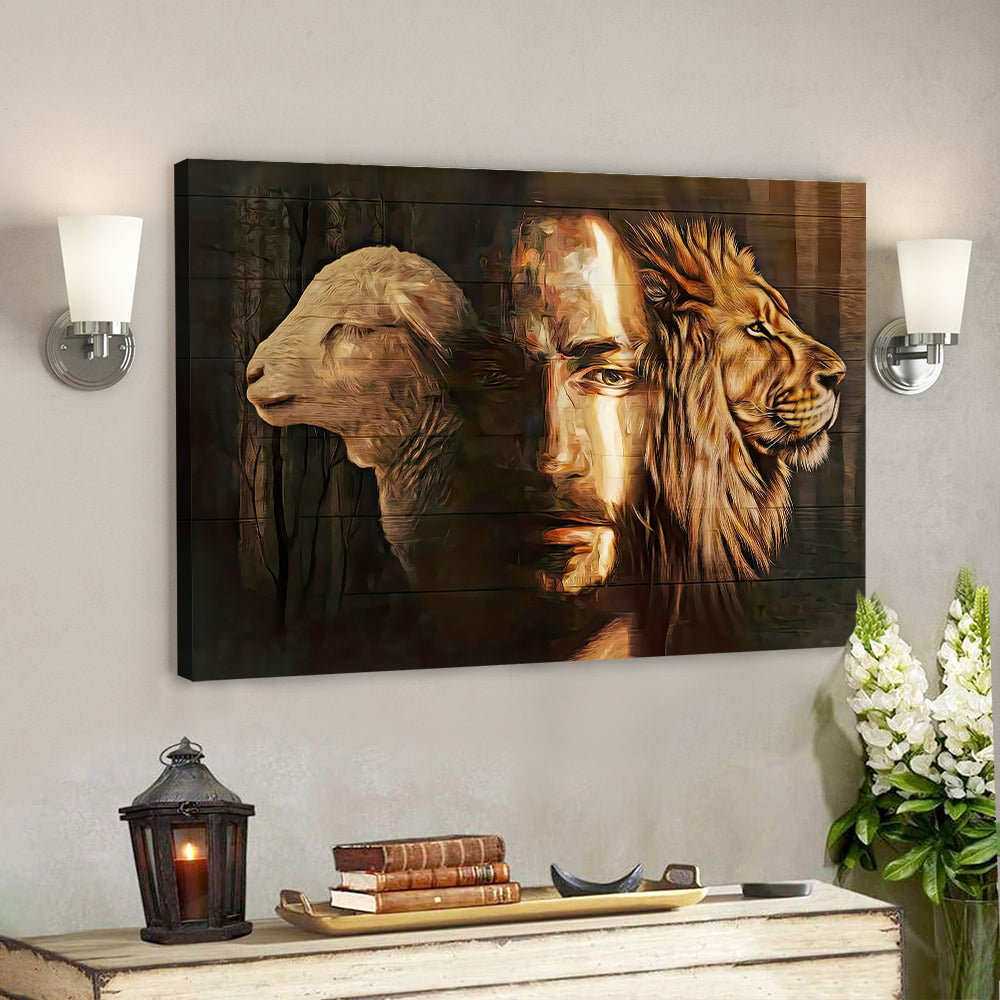 Lion - Jesus Canvas 76 - Christian Gift - Jesus Canvas Painting - Jesus Poster - Jesus Canvas Art - Bible Verse Canvas Wall Art - God Canvas - Scripture Canvas - Ciaocustom