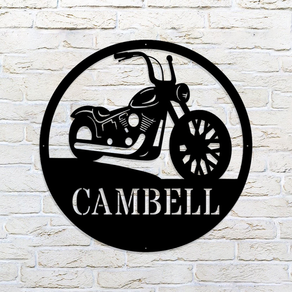 Metal Motorcycle Wall Art - Personalized Garage Signs - Gifts For The Motorcycle Lover - Garage Decor