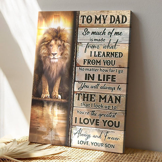 Lion Daughter To My Dad - You're The Greatest - Father's Day Canvas Prints - Best Gift For Dad - Ciaocustom