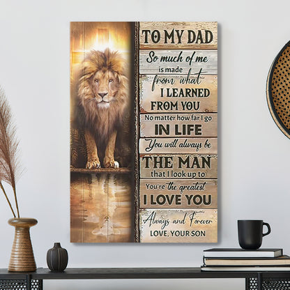 Lion Daughter To My Dad - You're The Greatest - Father's Day Canvas Prints - Best Gift For Dad - Ciaocustom