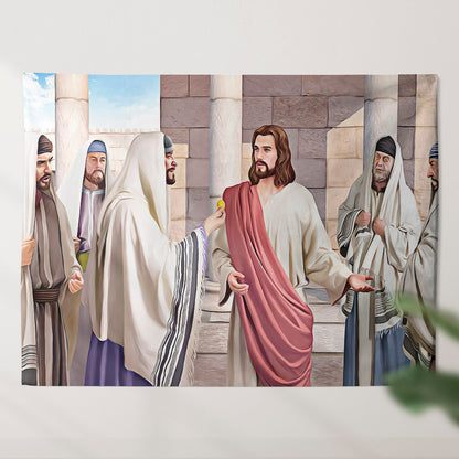 Jesus Interacted With People - Jesus Tapestry - Bible Verse Wall Tapestry - God Tapestry - Religious Tapestry - Gift For Christian - Ciaocustom