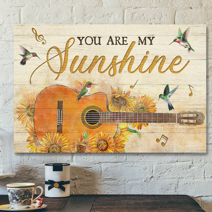 God Jesus Landscape Canvas Prints - God Wall Art - Jesus - Stunning Guitar - You Are My Sunshine - Ciaocustom