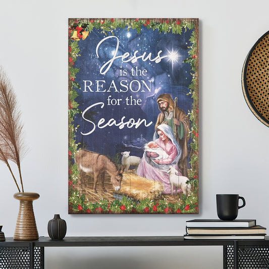 Jesus Portrait Canvas Print - God Wall Art - Jesus - The Baby Was Born In Christmas Eve - Jesus Is A Reason For The Season - Ciaocustom