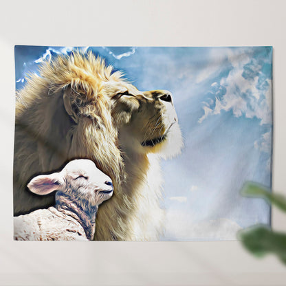 The Meek Shall Inherit The Earth - Religious Wall Decor - God Tapestry - Christian Wall Tapestry - Biblical Tapestries - Ciaocustom