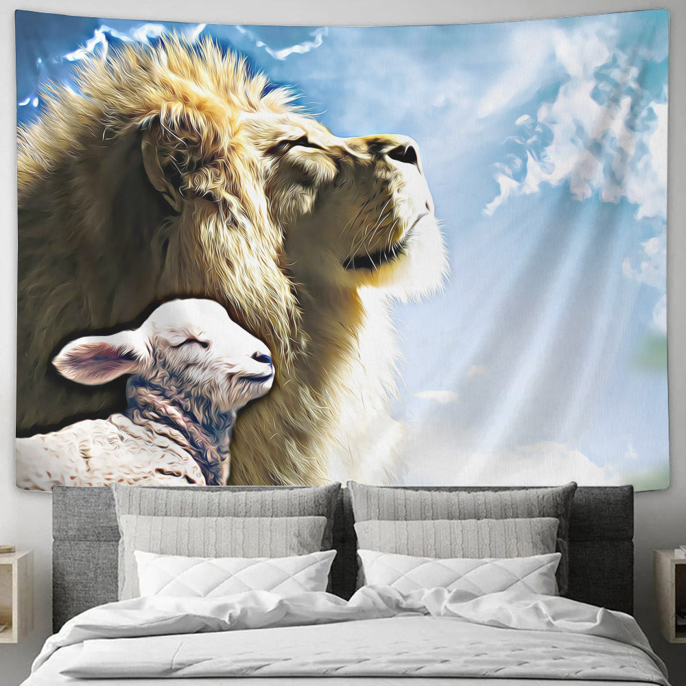 The Meek Shall Inherit The Earth -  Religious Wall Decor - God Tapestry - Christian Wall Tapestry - Biblical Tapestries - Ciaocustom