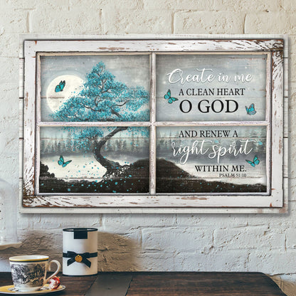 Landscape God Canvas Prints - Jesus Canvas Wall Art - The tree of peace - Create in me a clean heart Canvas - Ciaocustom