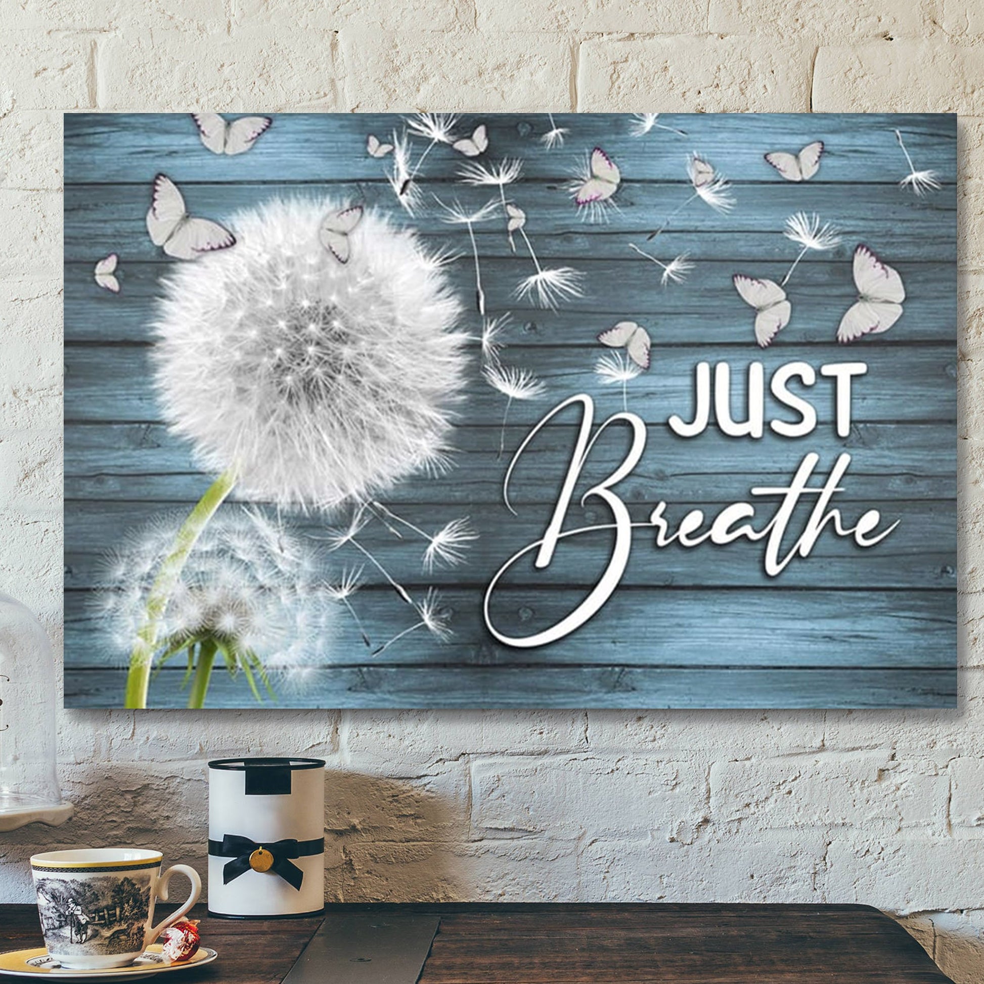 Just Breathe Dandelion Canvas Posters - Christian Wall Art - Ciaocustom