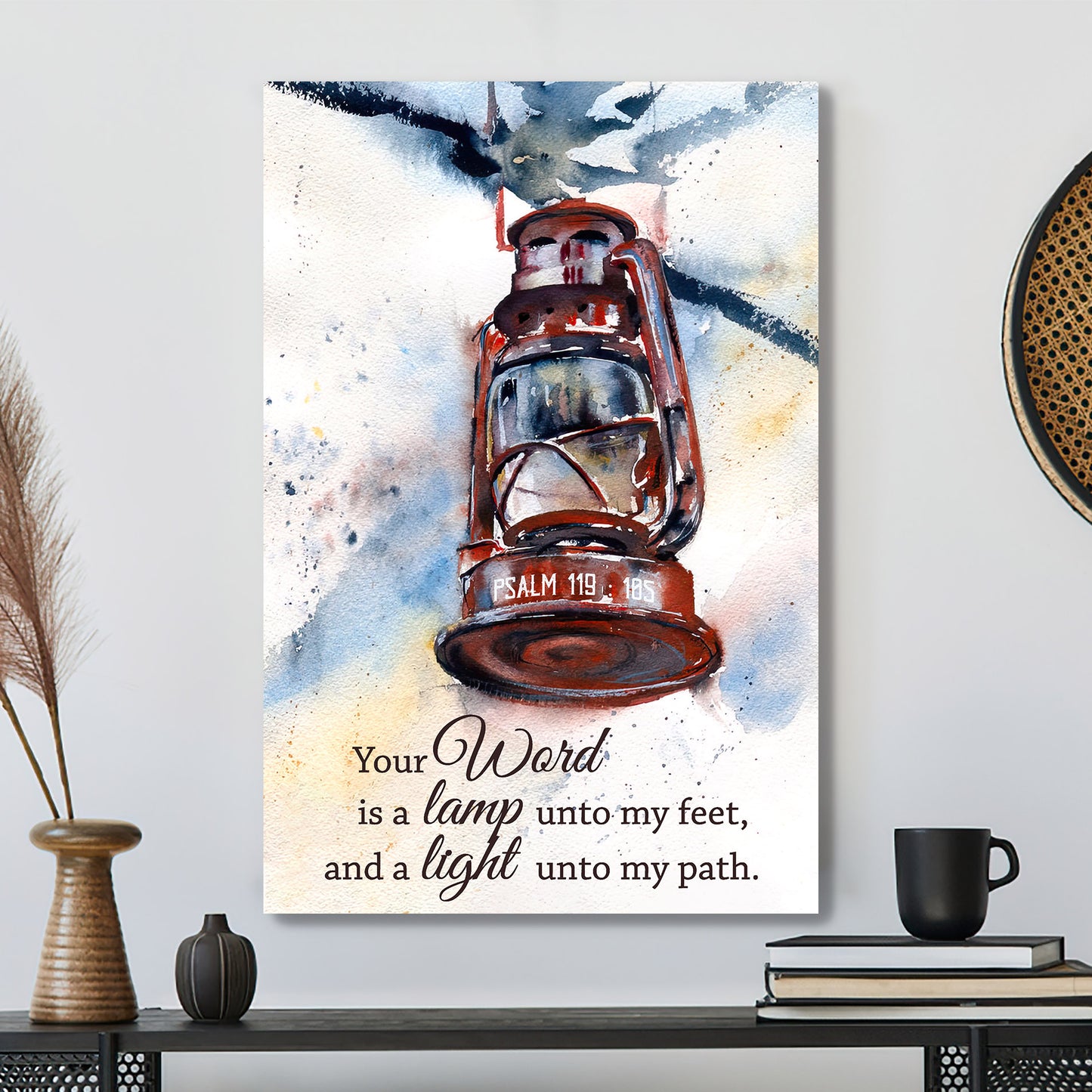 Your Word Is A Lamp Unto My Feet - Psalm 119:105 - Bible Verse Canvas - Christian Canvas Prints - Faith Canvas - Ciaocustom