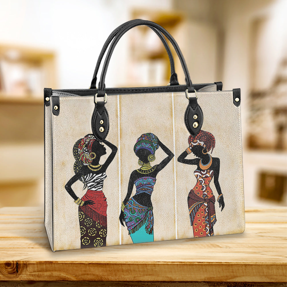 African Girl Tradition Leather Bag - Women's Pu Leather Bag - Best Mother's Day Gifts