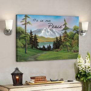 He It Our Peace - Bible Verse Canvas - God Canvas - Scripture Canvas Wall Art - Ciaocustom