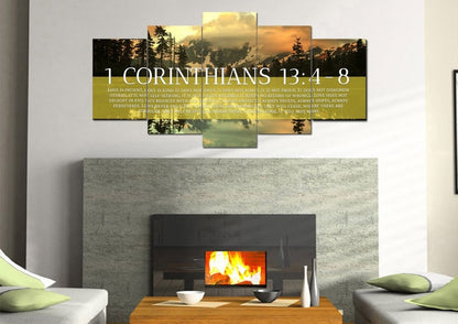 1 Corinthians 134-8 Canvas Wall Art - Christian Canvas Wall Art