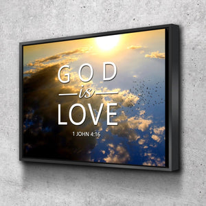 1 John 416 God Is Love Canvas Wall Art Print - Christian Canvas Wall Art
