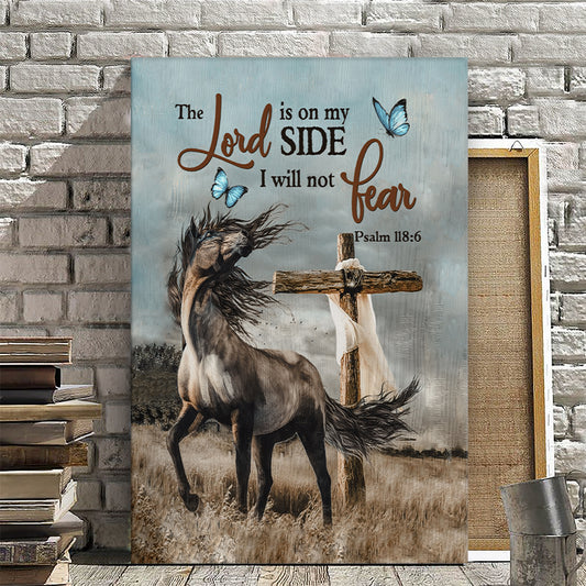 The Lord Is On My Side - Jesus Pictures - Christian Canvas Prints - Faith Canvas - Bible Verse Canvas - Ciaocustom
