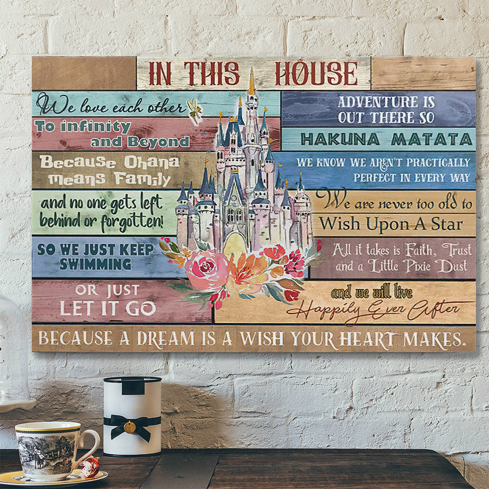 In The House Canvas Wall Art - Christian Canvas Prints - Faith Canvas - Bible Verse Canvas - Ciaocustom