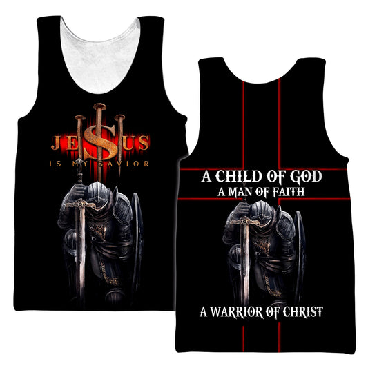 Jesus Knight Templar Jesus Is My Savior Jesus  Men Tank Top - Christian Tank Top For Men